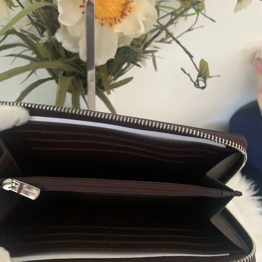 Coach Accordion Zip Around Lavender Wallet